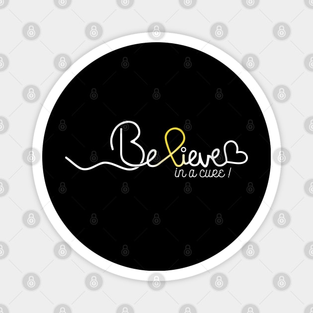 Believe- Sarcoma Cancer Gifts Sarcoma Cancer Awareness Magnet by AwarenessClub